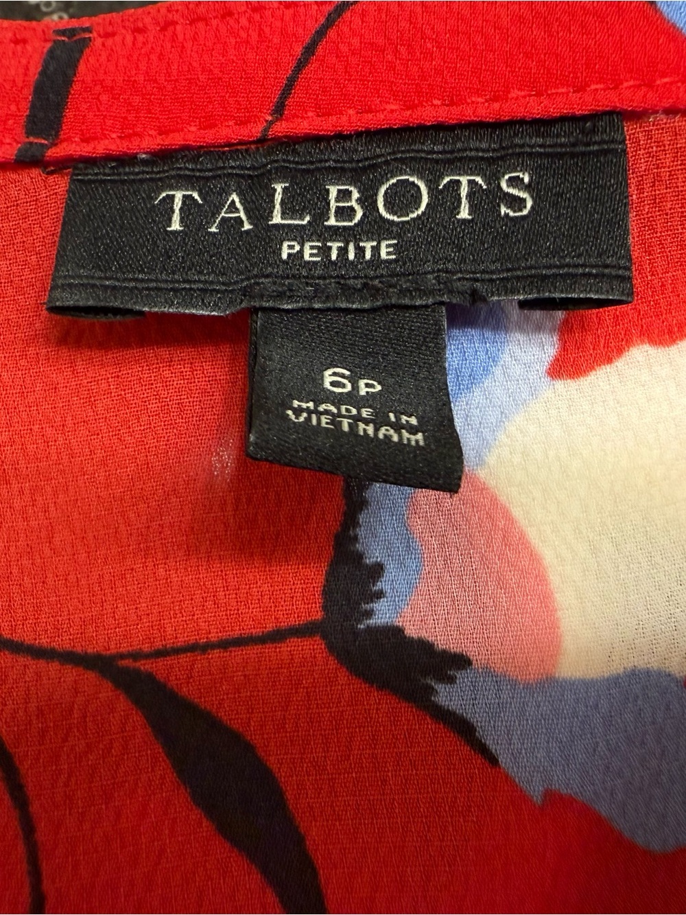 Talbots Red Floral Midi Dress - Picture 3 of 5